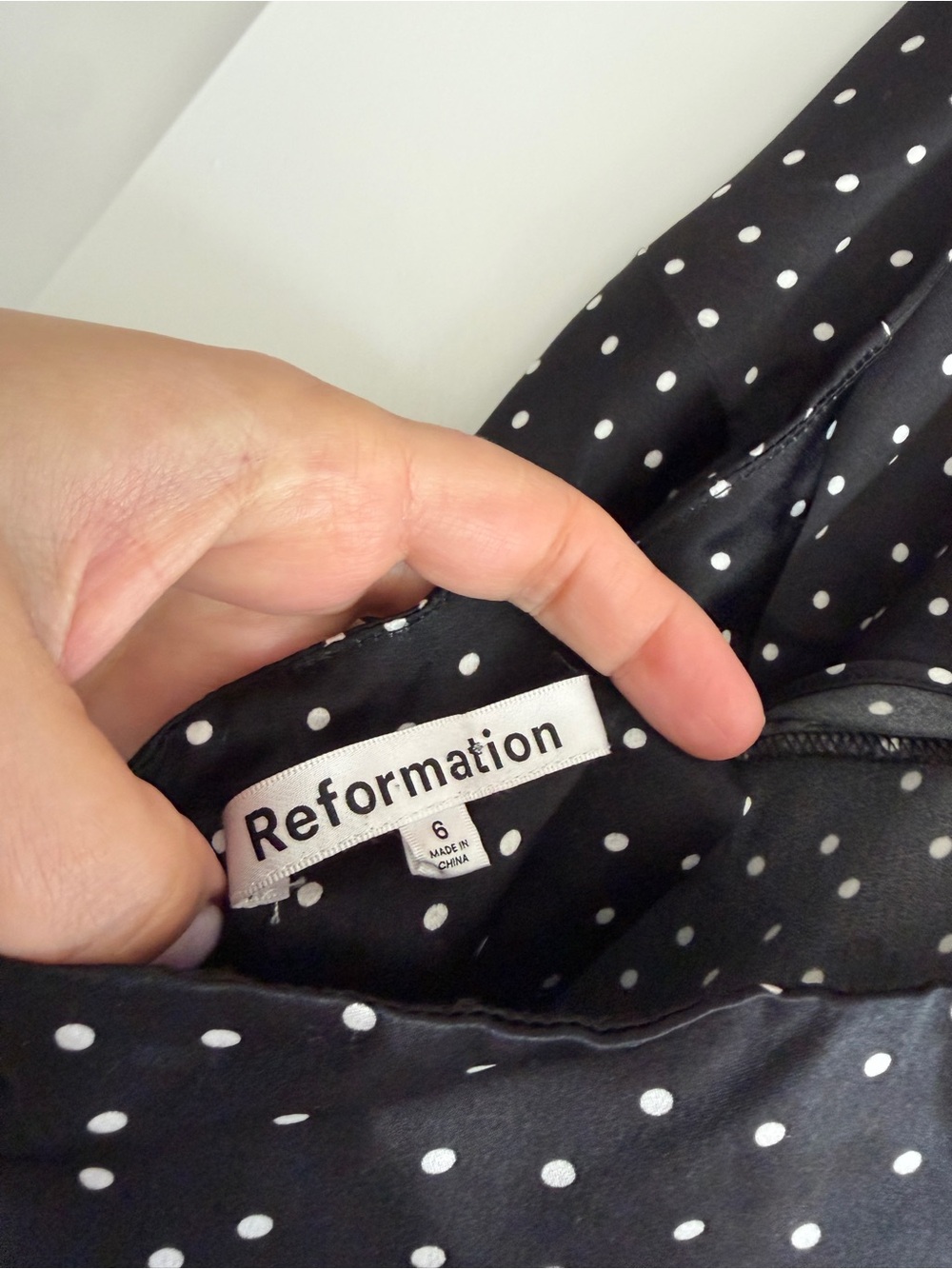 Reformation Daniela Silk Polka Dot Black Maxi Dress 6 - Picture 10 of 11
